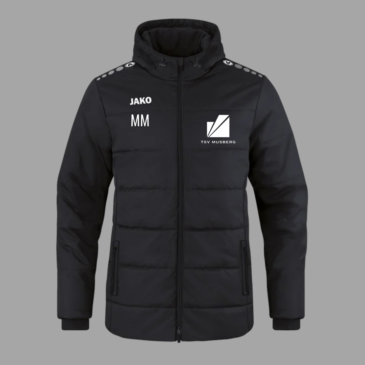 JAKO Team Coach Kapuzenjacke Schwarz